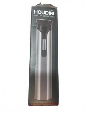 Houdini by Rabbit Electric Corkscrew Stainless Steel Wine Opener